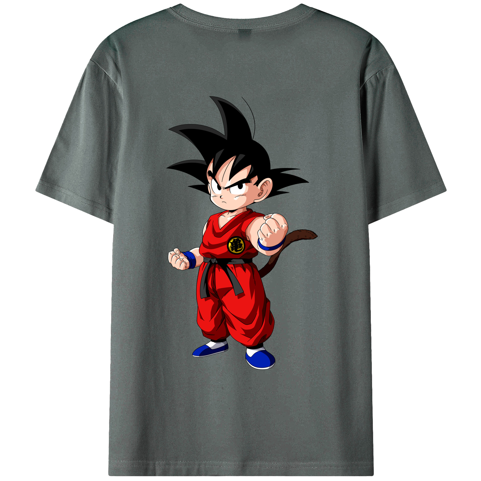（画像用） ドラゴンボール 孫悟空（そん ごくう）Son Goku カカロット DRAGON BALL Kakarotto 綿100％ メンズ半袖Tシャツ（バックプリント） 通気性